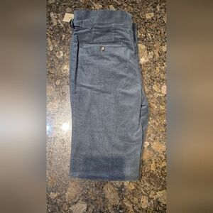 Blue Moleskin Highrise Trousers. Size 33 slim.